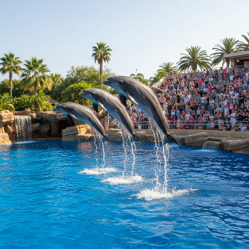 Dolphin World Agadir — Spectacle de dauphins en famille